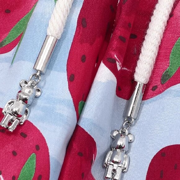 B.Sure Strawberry Drawstring Casual Pants - Picture 3 of 4